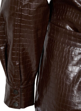 Skjortjacka i läderimitation, Molé, Packshot image number 3
