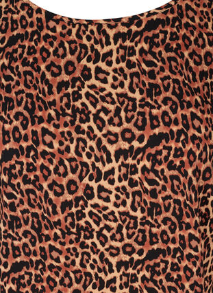 Kortärmad tunika med rund hals, Leopard AOP, Packshot image number 2
