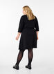 A-linjeformad kl&auml;nning med trekvarts&auml;rm, Svart, Model image number 2
