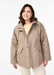 Kort v&aring;rjacka med avtagbar huva, Beige, Model image number 0