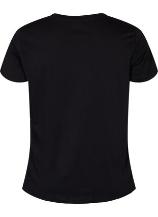 Sport t-shirt med tryck, Black A.C.T.V, Packshot image number 1