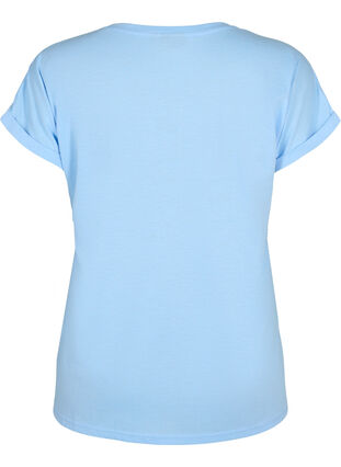 Kortärmad t-shirt i bomullsmix, Serenity, Packshot image number 1