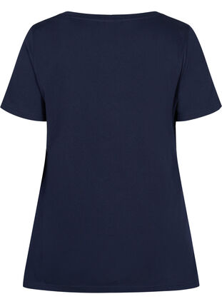 A-linjeformad t-shirt i bomull, Night Sky Silv Heart, Packshot image number 1