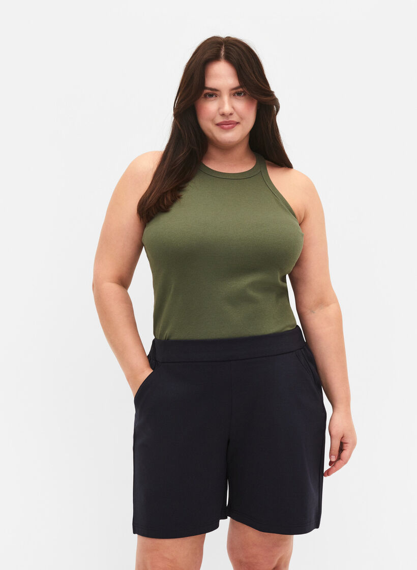 Maddison short med normal passform, Night Sky, Model image number 0