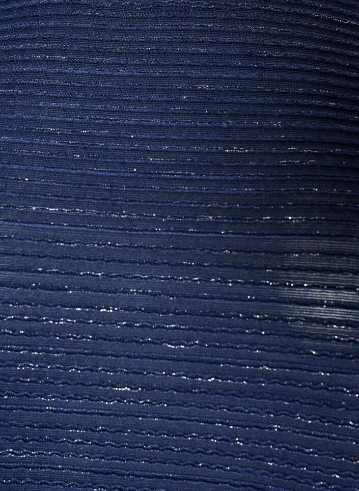 Blus med struktur och glitter, Bl&aring;, Packshot image number 2