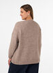 blus i stickat med strass och nitar, Beige, Model image number 2