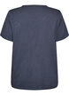 T-shirt med knappdetalj, Bl&aring;, Packshot image number 1