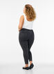 Croppade Amy jeans med blixtl&aring;s, Gr&aring;, Model image number 2