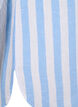 Långskjorta i linne och bomull, Blue White Stripe, Packshot image number 3