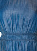 Midikl&auml;nning i denimlook med res&aring;r i midjan, Bl&aring;, Packshot image number 2