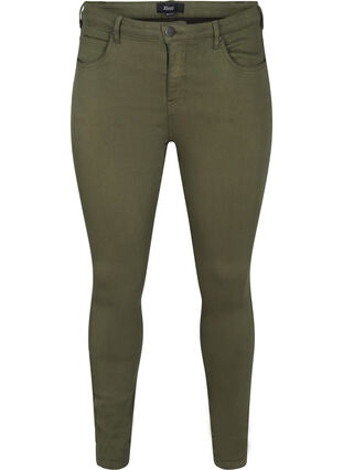 Super slim Amy jeans med hög midja, Forest Ngt, Packshot image number 0