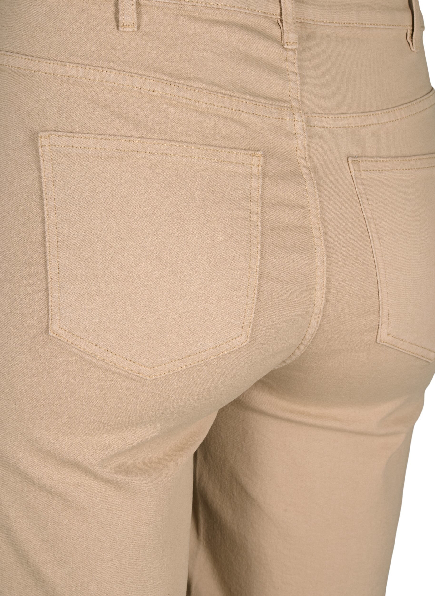 Zizzi &Aring;tsittande jeansshorts med h&ouml;g midja, Nomad, Packshot image number 3