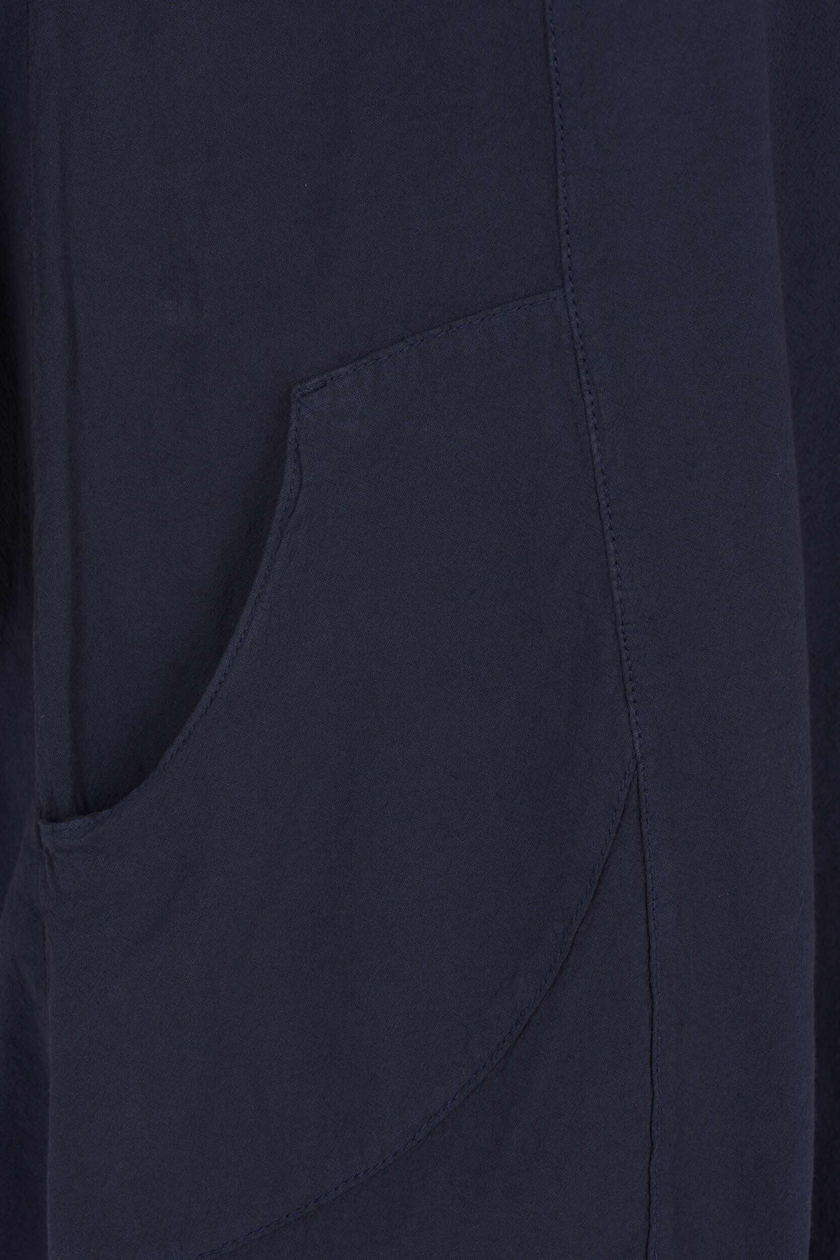 Zizzi Kort&auml;rmad kl&auml;nning i bomull, Bl&aring;, Packshot image number 3