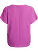 Blus med korta &auml;rmar och rund halsringning, Lila, Packshot image number 1