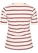 Ribbad t-shirt med r&auml;nder och knappdetalj, Lila, Packshot image number 1