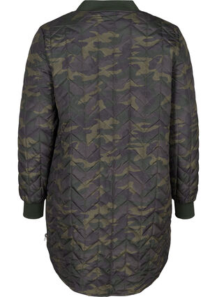Quiltad jacka med mönster och knappar, Camou as sample, Packshot image number 1