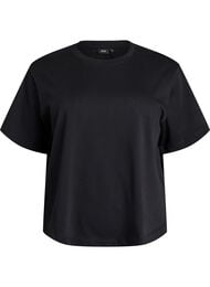 Boxig t-shirt i bomull, Svart