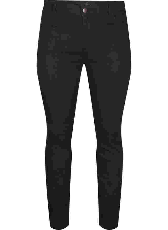 Extra slim Nille jeans med hög midja, Black, Packshot image number 0