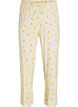 Pyjamasbyxor i mjuk jersey med h&ouml;g midja och fruktm&ouml;nster, Gul, Packshot image number 0