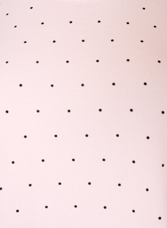 Stickad blus med sm&aring; prickar, Rosa, Packshot image number 2