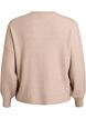 Ribbstickad kofta med knappar, Beige, Packshot image number 1