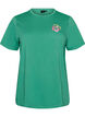 T-shirt i ekologisk bomull med tryck p&aring; ryggen, Gr&ouml;n, Packshot image number 0