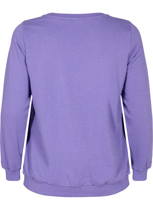Sweatshirt i bomull med texttryck, Veronica, Packshot image number 1