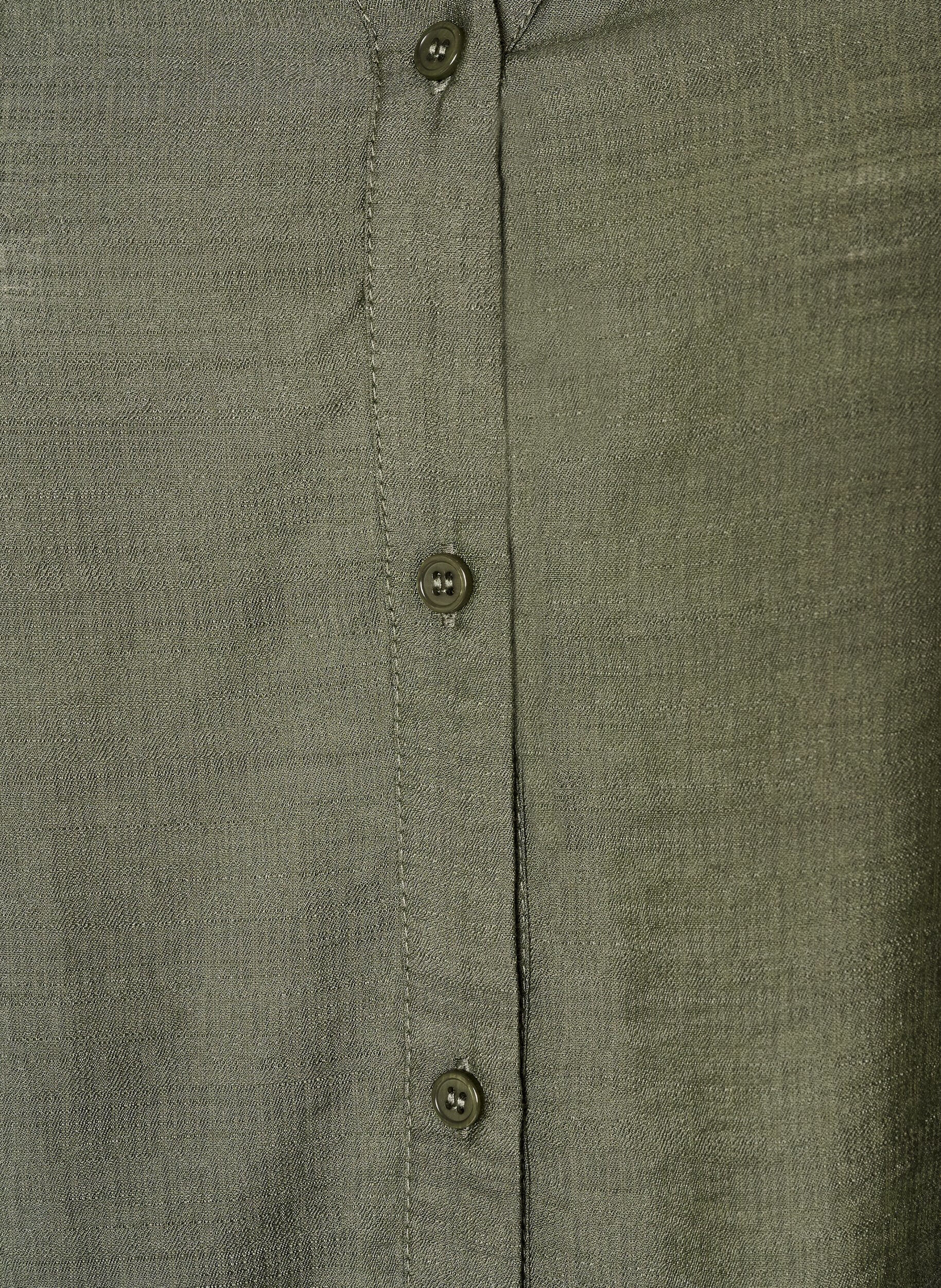 ZizziSkjorta i viskos med broderade &auml;rmar, Gr&ouml;n, Packshot image number 2