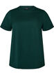 Enkel t-shirt i bomull med rund halsringning, Gr&ouml;n, Packshot image number 0