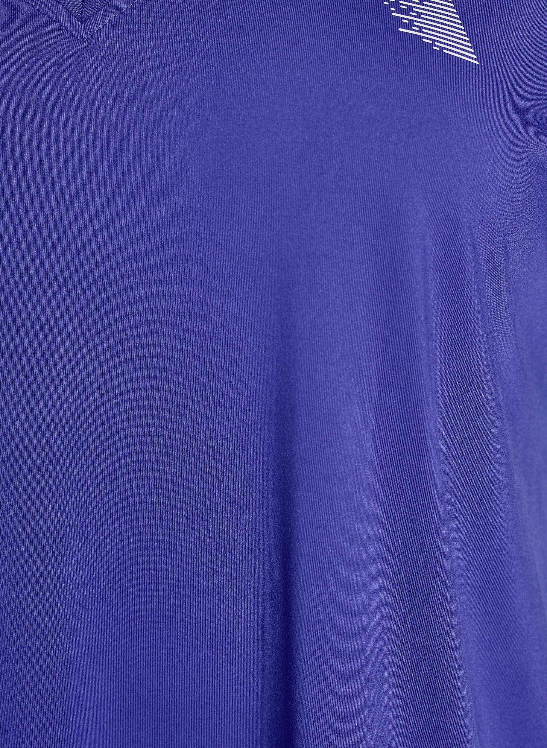 ZizziTr&auml;nings t-shirt med v-ringning och l&ouml;s passform, Lila, Packshot image number 2