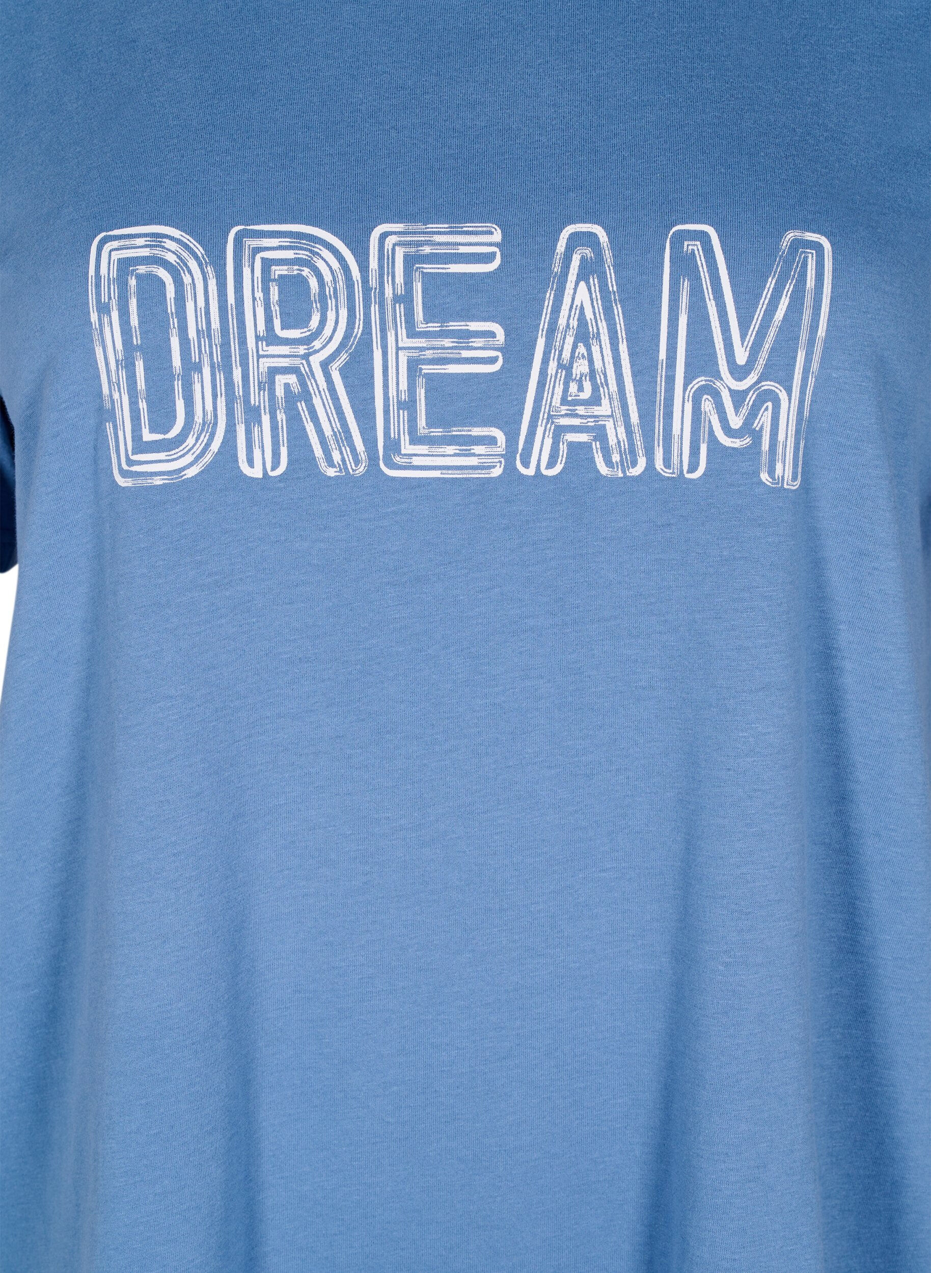 Zizzi FLASH - T-shirt med tryck, Bl&aring;, Packshot image number 2