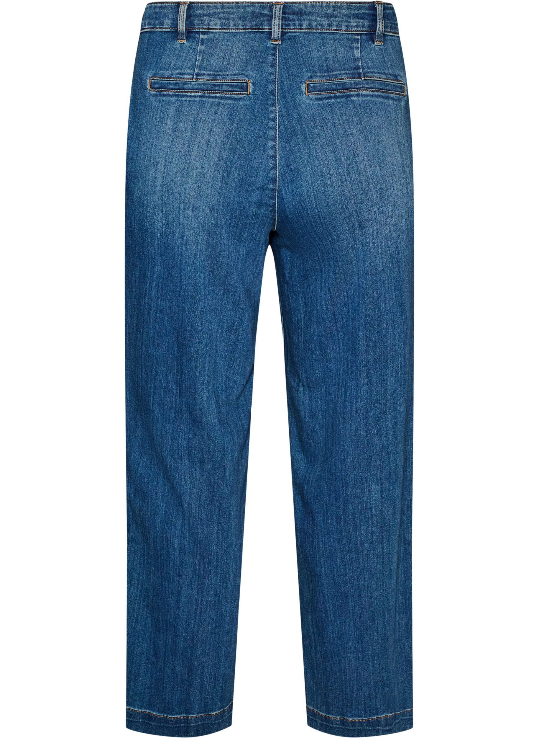 ZizziWide fit Myra-jeans med h&ouml;g midja, Bl&aring;, Packshot image number 1