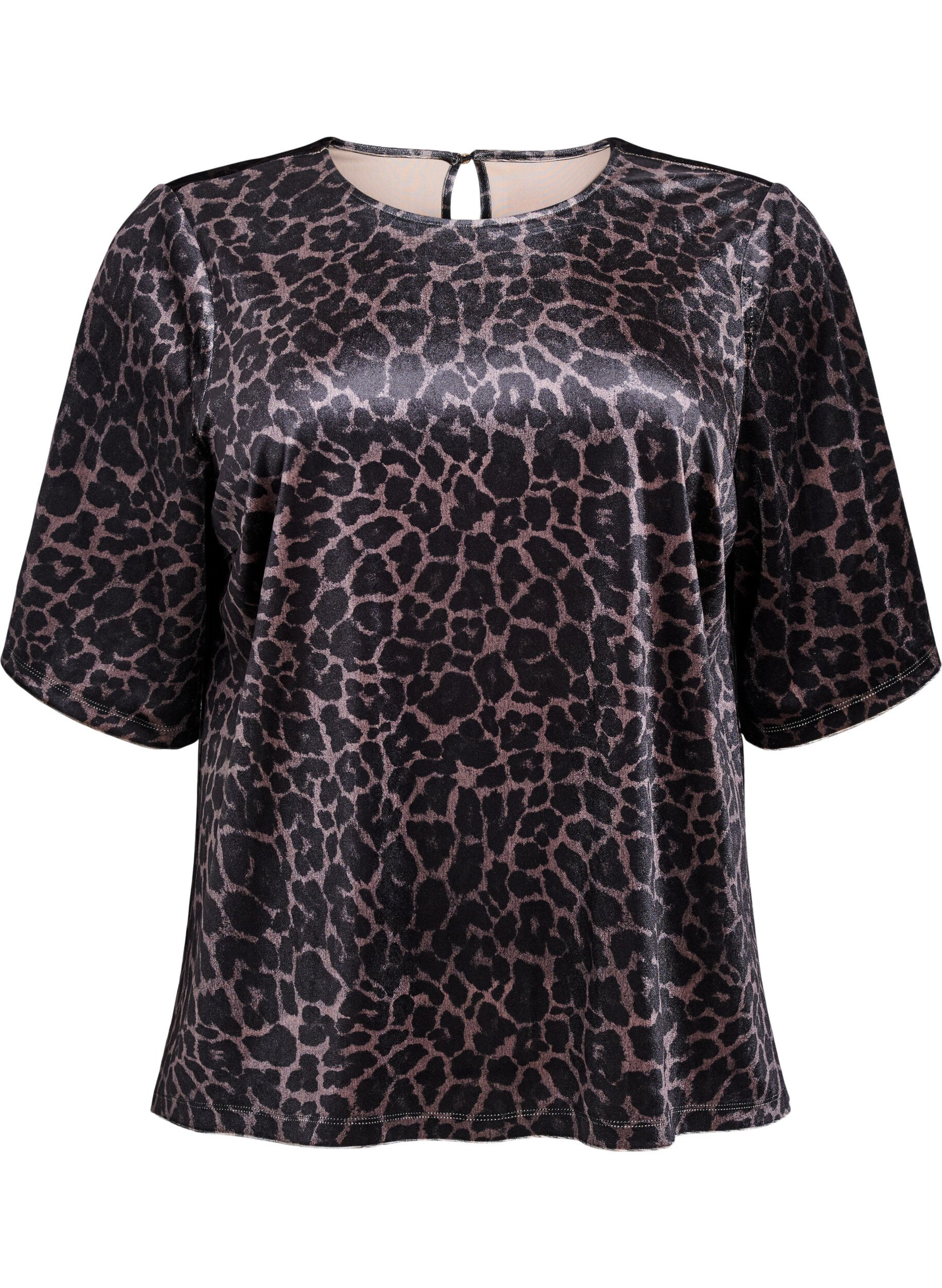 Kort&auml;rmad topp i velour