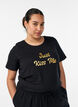 T-shirt med tryck, Svart, Model image number 0