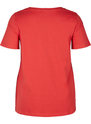 T-shirt med julmotiv i bomull, Tango Red Merry, Packshot image number 1