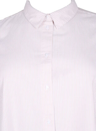 Långärmad bomullsskjorta, White Taupe Stripe, Packshot image number 2