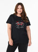 Jul-t-shirt i ekologisk bomull, Svart, Model image number 0