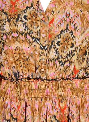 Klänning i tryck med smock och 3/4-ärmar, Colorful Ethnic, Packshot image number 2
