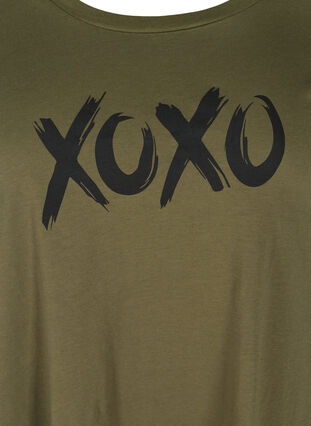 A-linjeformad t-shirt i bomull, Ivy Green XOXO, Packshot image number 2