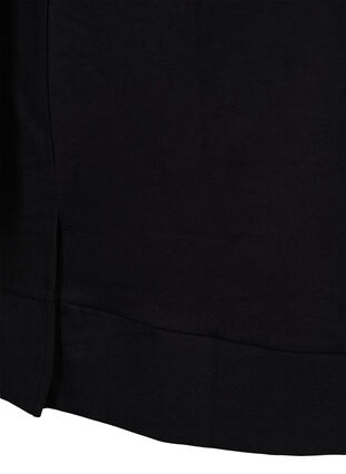Sweatshirtklänning med huva, Black Solid, Packshot image number 3