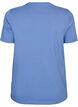 T-shirt i ekologisk bomull med tryck framtill, Bl&aring;, Packshot image number 1