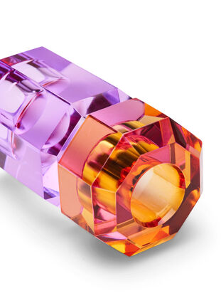 Kristall ljusstake, Amber/Violet, Packshot image number 2