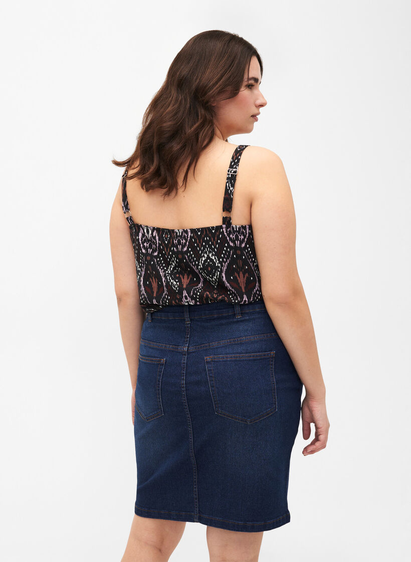 &Aring;tsittande jeanskjol, Bl&aring;, Model image number 1