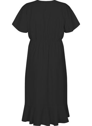 Midiklänning med fladdermusärm, Black, Packshot image number 1