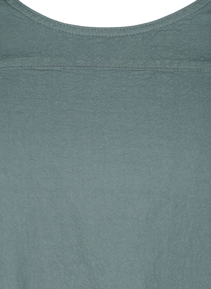 Kort&auml;rmad kl&auml;nning i bomull, Gr&ouml;n, Packshot image number 2