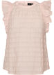 &Auml;rml&ouml;s blus med struktur och volanger, Rosa, Packshot image number 0