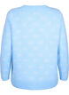 Mönstrad pullover, Blue Bell/Birch, Packshot image number 1