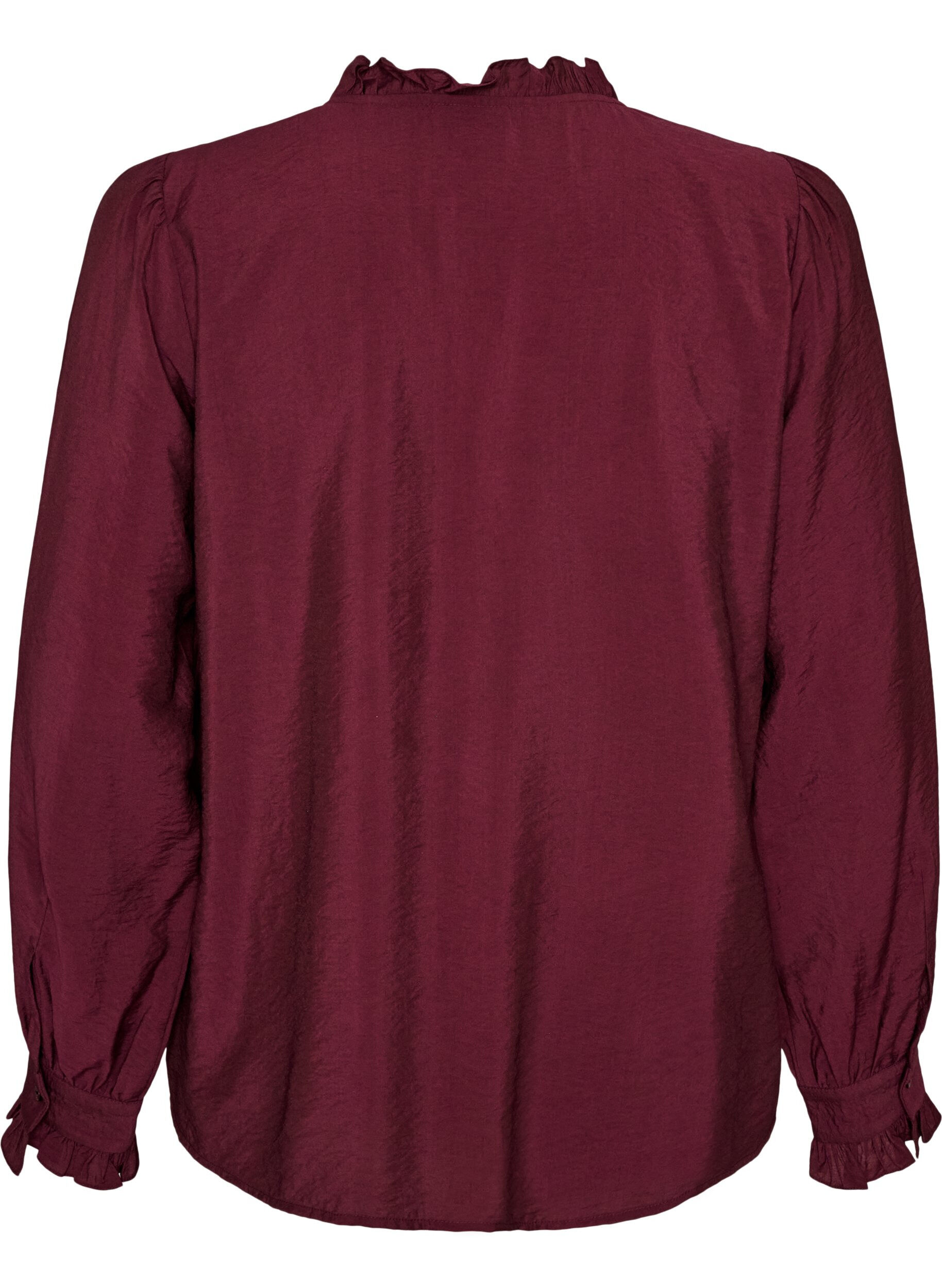 ZizziSkjortblus med broderade blomapplikationer, R&ouml;d, Packshot image number 1