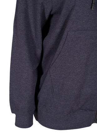 Munkjacka i sweatshirtkvalitet med huva och fickor, Night Sky Mel, Packshot image number 3