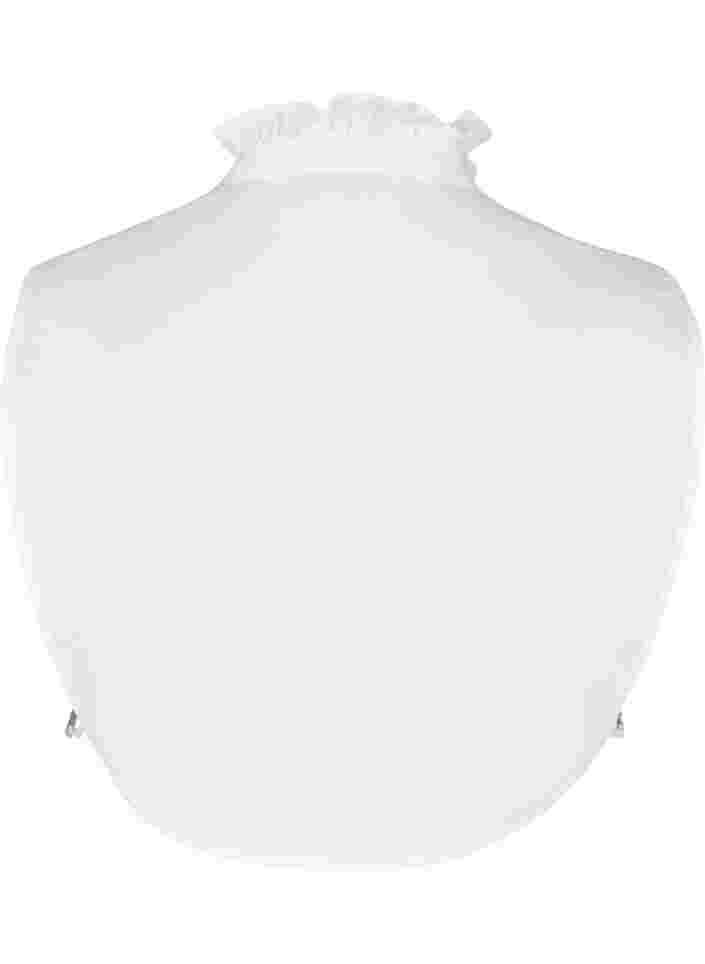 Lös skjortkrage med volangkant, Bright White, Packshot image number 1